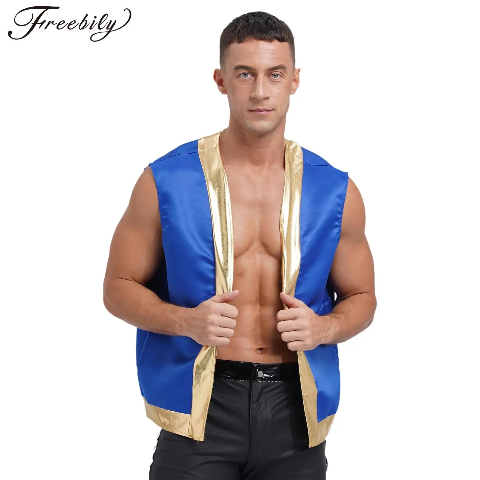 Men's Toad Game Character Open Front Loose Vest Waistcoat Costume