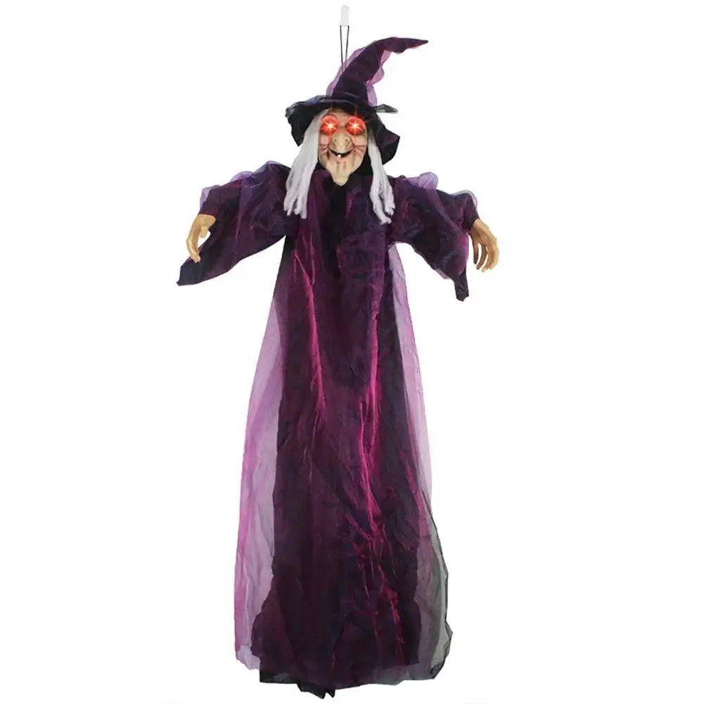 Life Size Talking Witch Purple Outdoor Spooky Scary Witch Animatronic Animatronic - alternate view 7