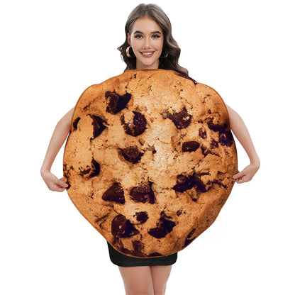 Halloween Cosplay Funny Spoof Cookie Snack Costume Novelty Party Outfit Stage Show Prop Adult Holiday Gathering Casual Wear