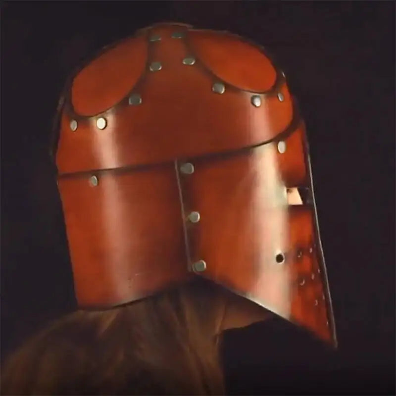 Knight Templar Medieval Crusader Helmet Viking Pirate Warrior Leather Head Armor Mask Hat - View 5