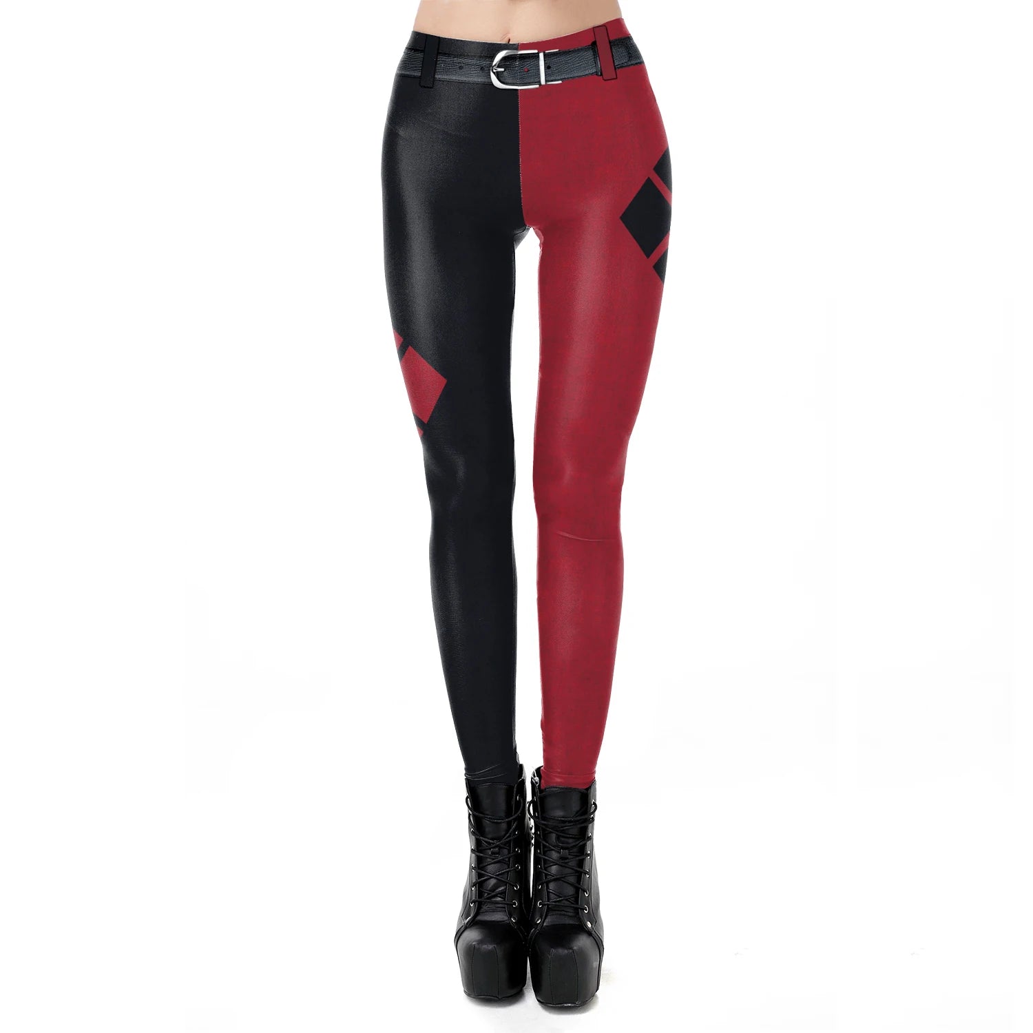 Color Cosplayer Clown Jumpsuit Hero Costume Halloween Dress Suit Leggings Sleeve Bodysuit - jumpsuit06 / XL