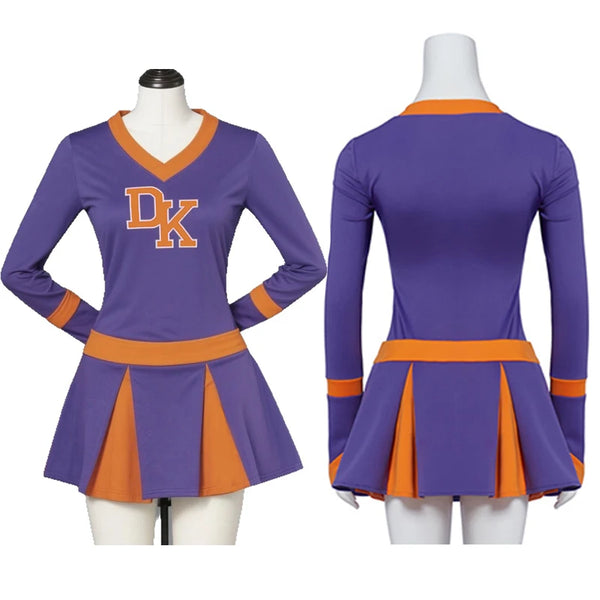 Women's Purple Cheerleader Halloween Costume Set
