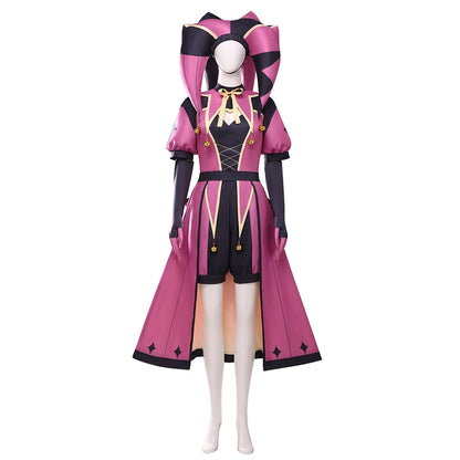 Game the Freak Circus Columbina Costume Adult Clown Purple Uniform Halloween - A / L
