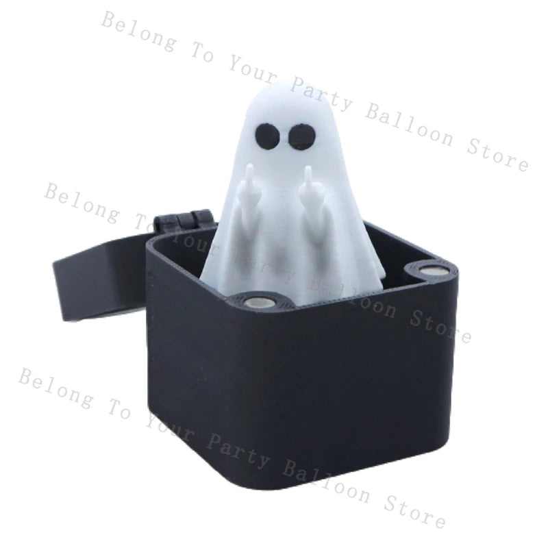 3D Printed Middle Finger Ghost Surprise Box Funny Prank Props Halloween Decor Spooky Pop Up Ghost Gift
