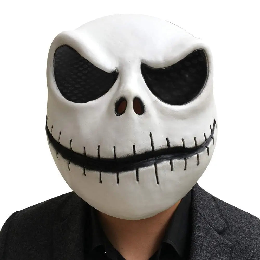 Jack Skellington Mask Helmet Halloween Carnival Jack Skeleton Head Mask Horror ScaryCosplay