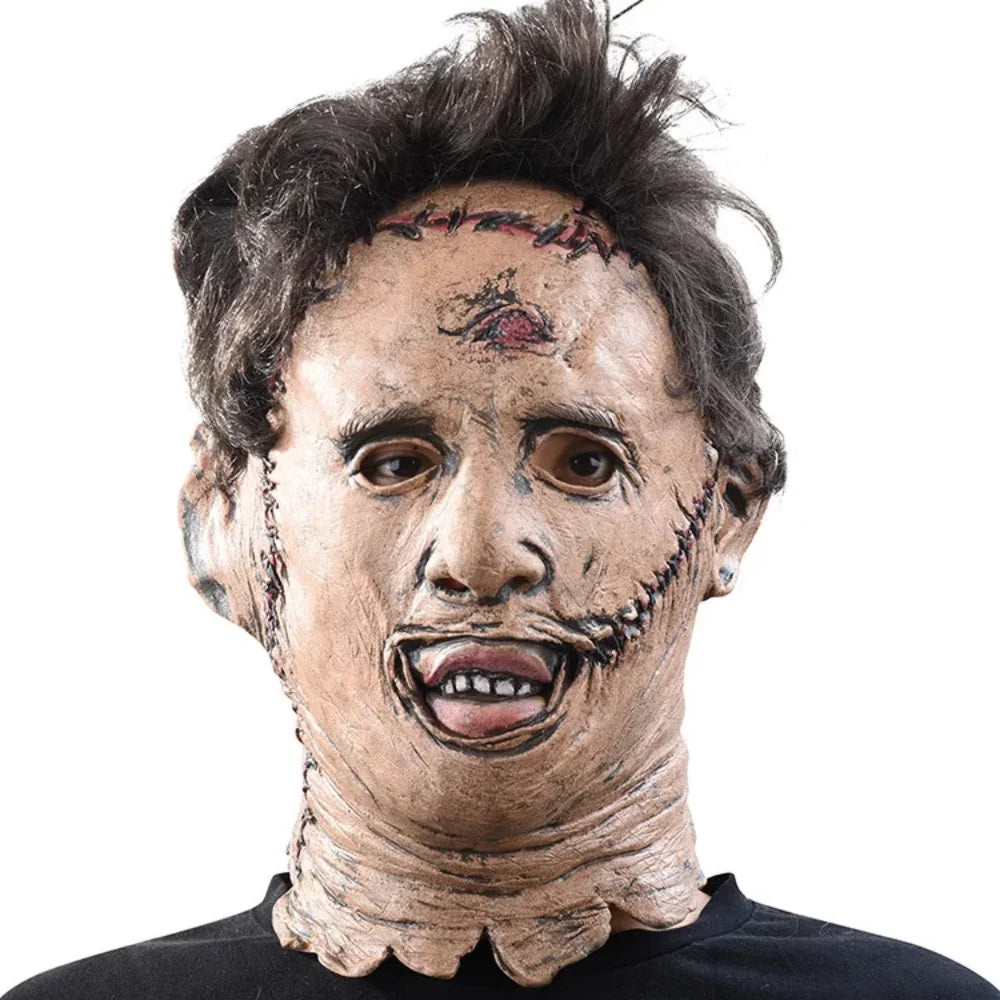 Leatherface-Inspired Horror Mask – Latex Chainsaw Costume
