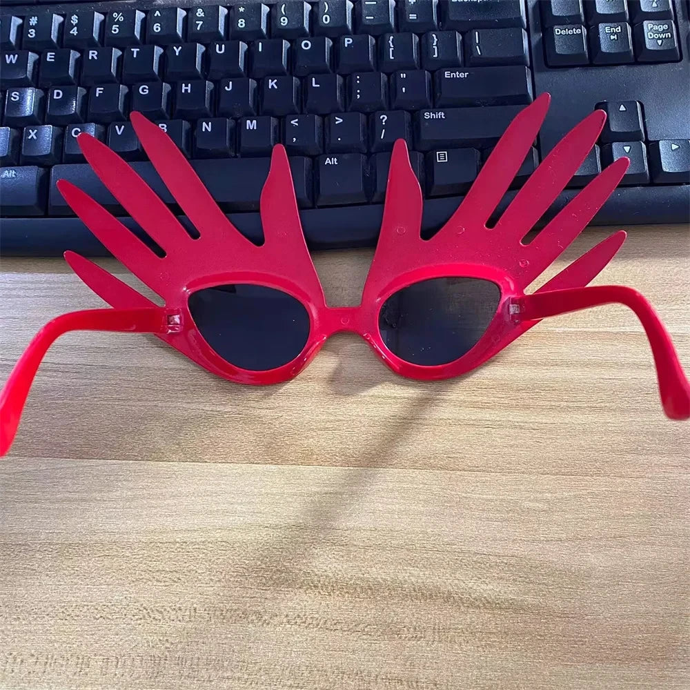 Movie Terrifier Clown Costume Glasses Red Hand Sunglasses Joker Eyewear Plastic Unisex - View 4