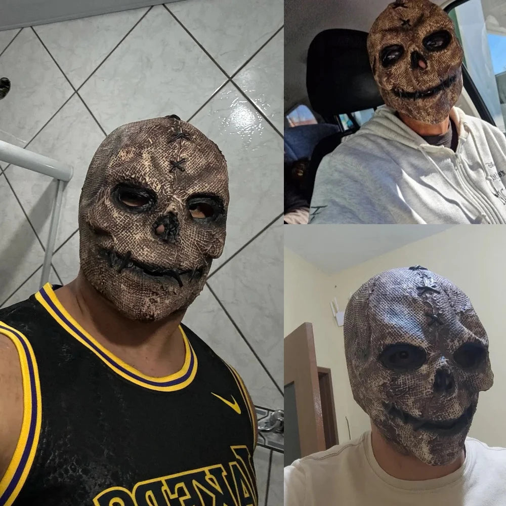 Halloween Horror Killer Skull Mask Costume Scary Skeleton Haunted House Outdoor Bar Latex - View 6