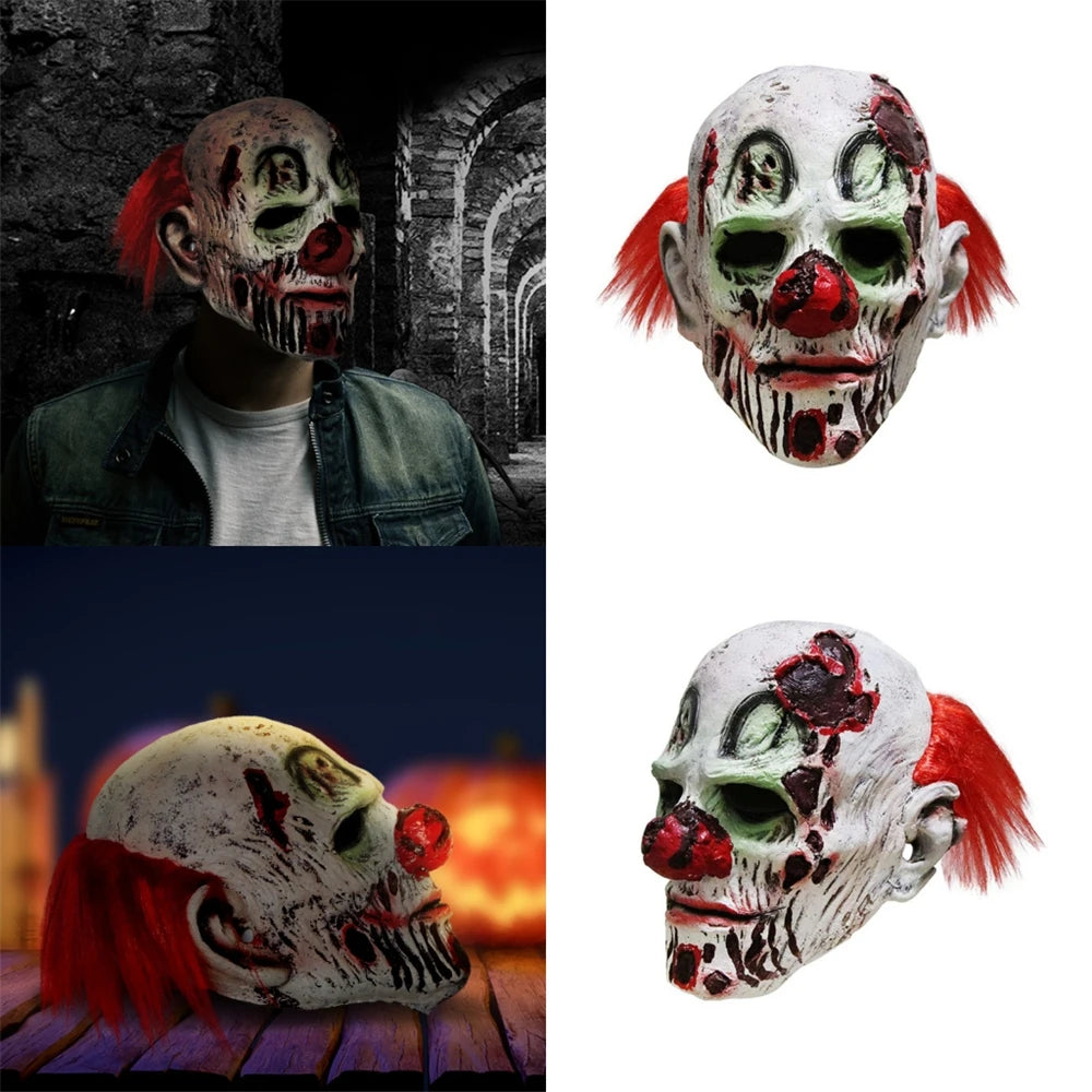 Game Scary Clown Evil Masks Costume Latex Mask Halloween Prop - 1