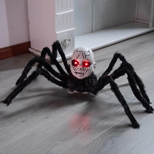 Horror Animatronic Doll Face Spider Motion Activated Glowing Animatronic