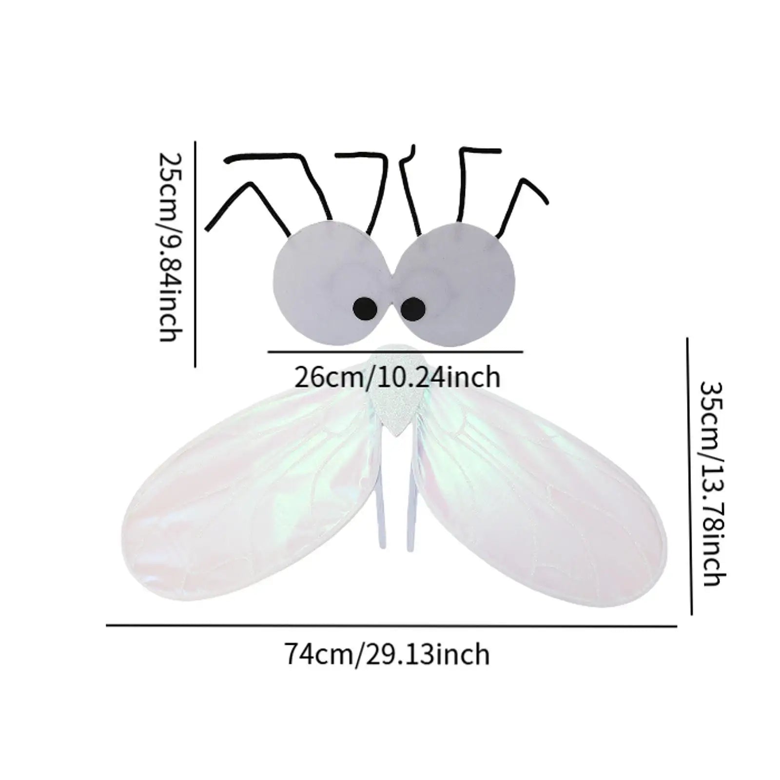 Comfortable Fly Wing and Mask Birthday Stage Pretend Halloween Mask - View 6