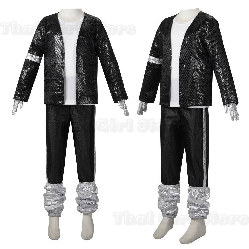 Halloween Coplay Outfit for Show Performance Michael Jackson Celebrity Birthday Billie - Set / 150