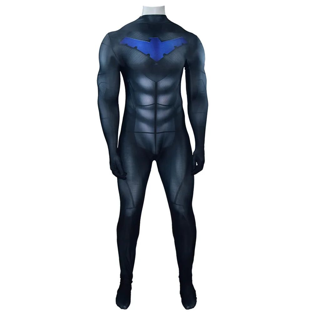 Hot Nightwing Costume Bodysuit Superhero Comic Anime Zentai Suit Halloween Men Male - Costume 1 / 100