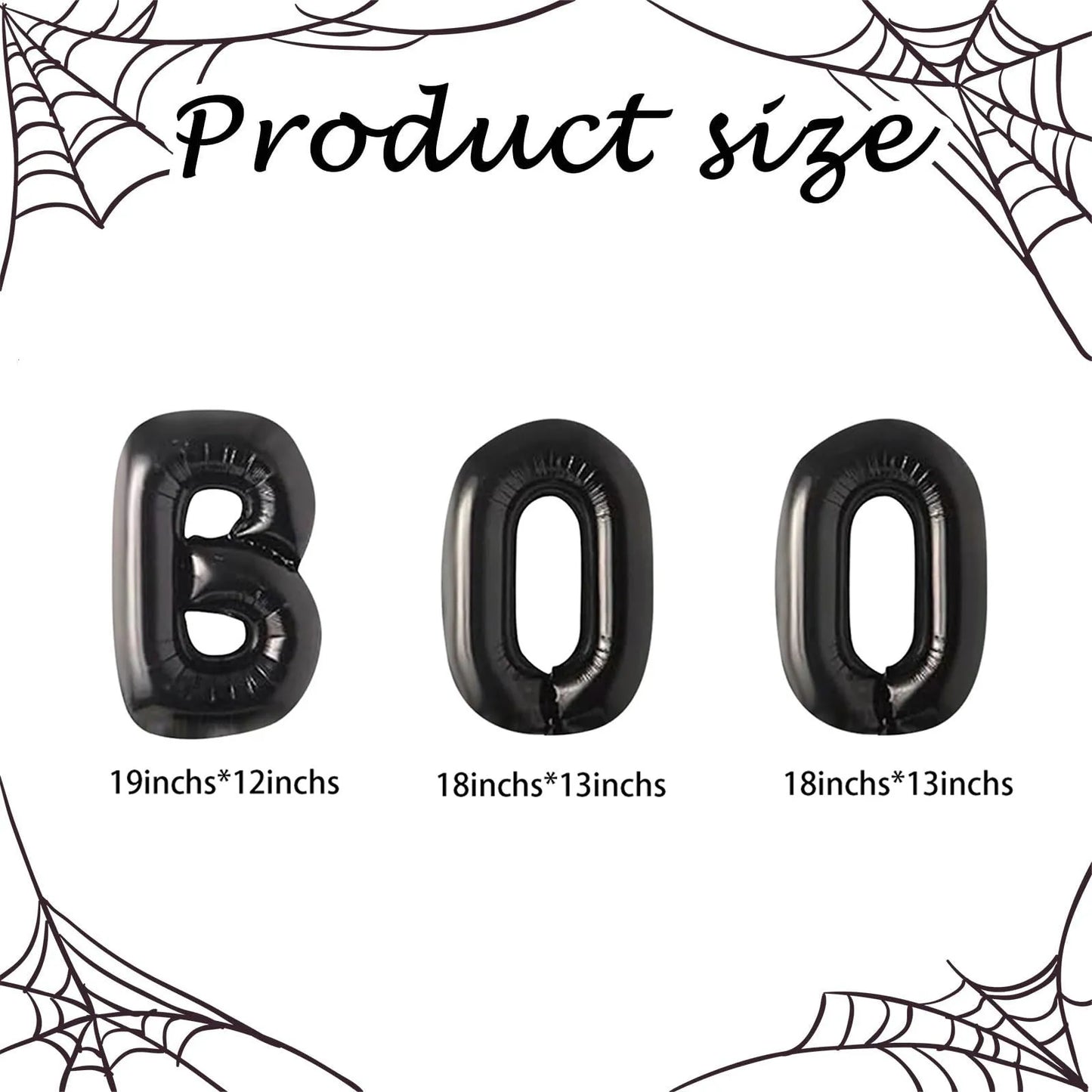 9PCS BOO Halloween Aluminum Foil Balloon Set Halloween Ghost Haunted House Birthday Party Decoration - product image 2