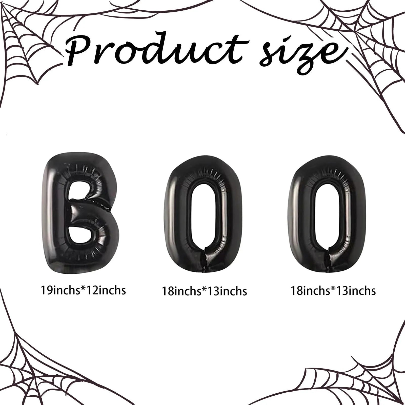 9PCS BOO Halloween Aluminum Foil Balloon Set Halloween Ghost Haunted House Birthday Party Decoration - product image 2