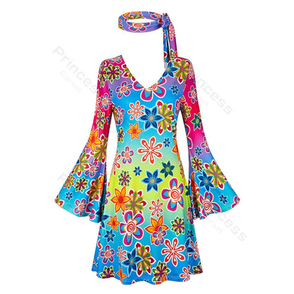 70s Costume Disco Dresses for Women Halloween Costume Sexy Hippie Costume Disco Dress with Disco Headband 70s - product image 17
