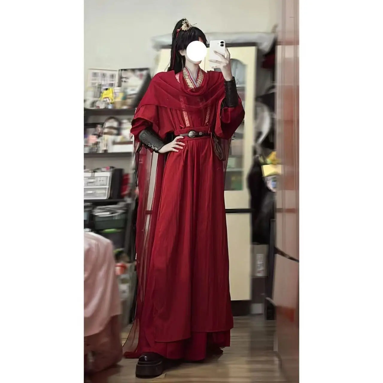 Kids' Ghost Classic Red Comic Exhibition Hanfu Trandy Cool Costume - alternate view 2
