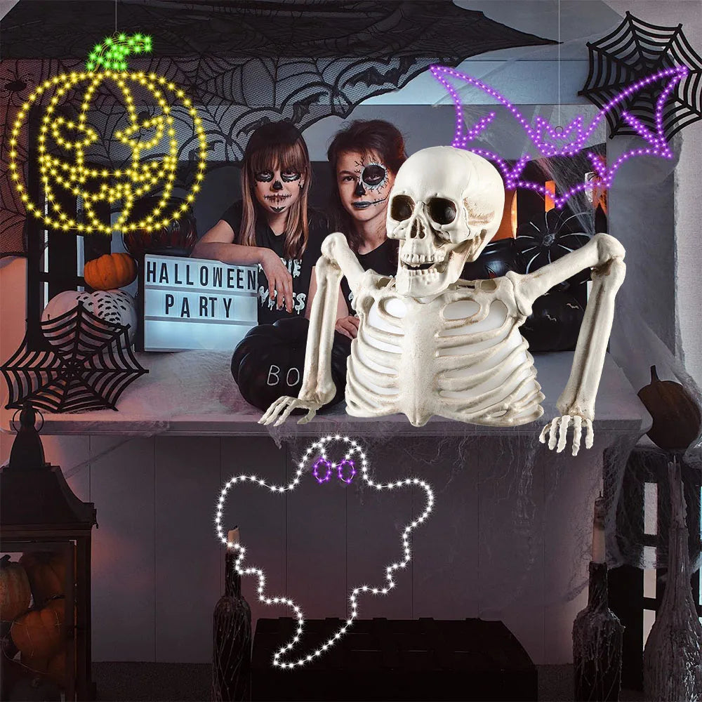 Halloween Decorations Glowing Skull Skeleton Human Head Haunted House Outdoor - product image 5