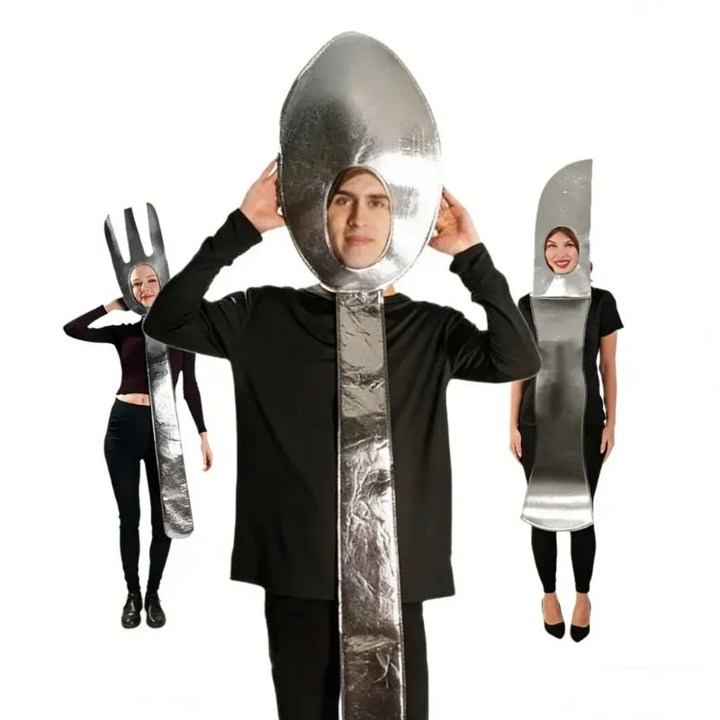 Adult Spoon Fork & Knife Novelty Halloween Costume Set