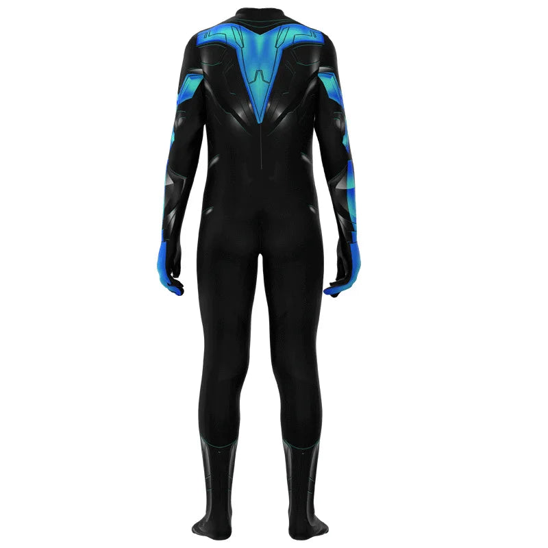 Hot Nightwing Costume Bodysuit Superhero Comic Anime Zentai Suit Halloween Men Male - Costume 1 / 120