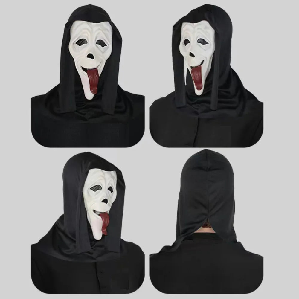 Halloween Costume Screaming Horror Props Mask Breathable Skeleton Mask Horror Halloween - View 4