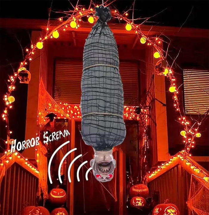 2.5 FT Talking Hanging Corpse Animatronic with LED Eyes