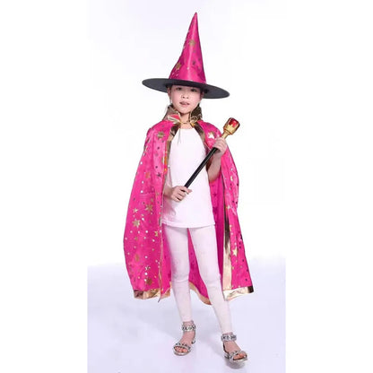 Kids' Witch 2pcs Cloak Little Magician Five Star Costume - alternate view 9