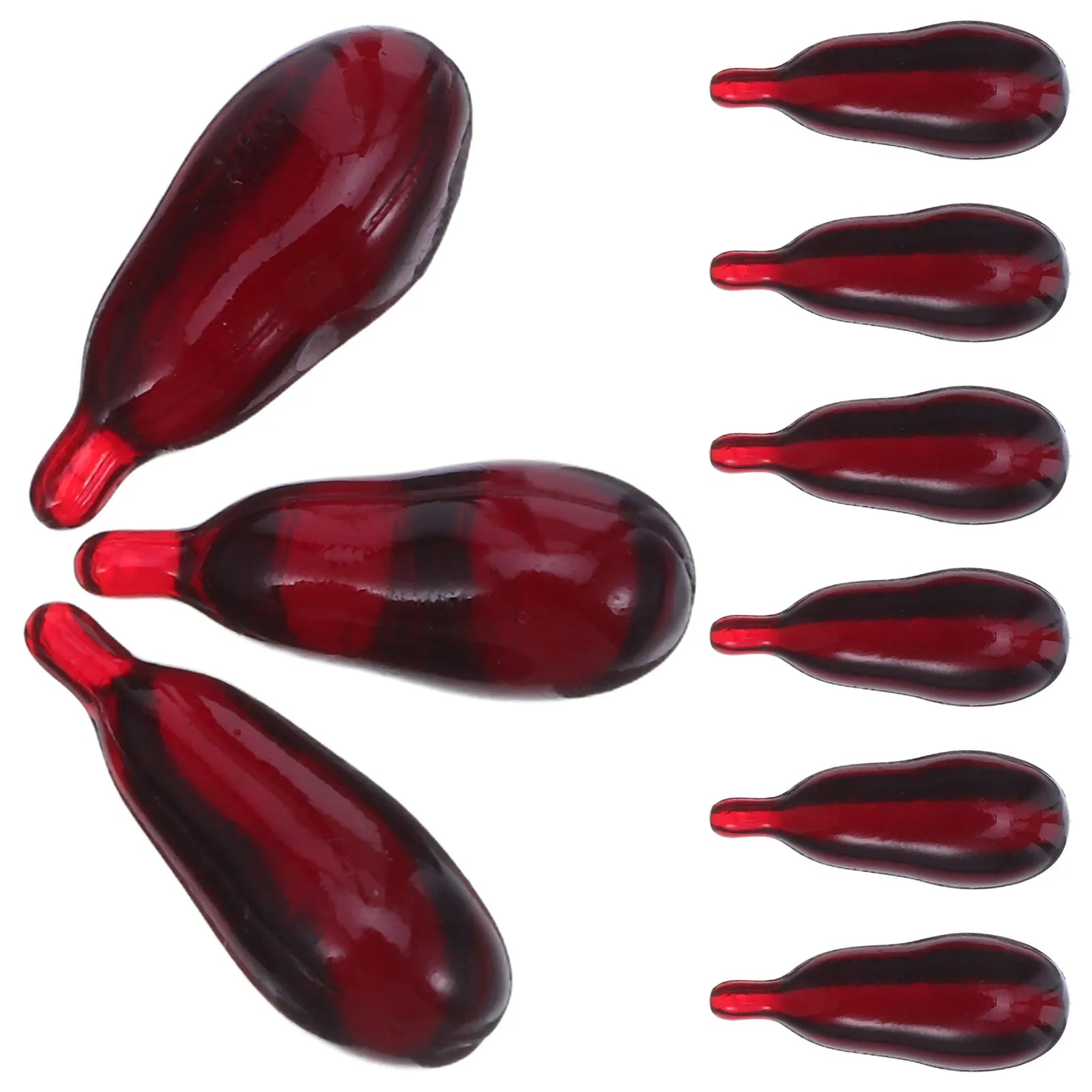 9pcs Rubber Pigment Fake Blood Capsules Halloween Blood Props Zombie Blood Makeup Props Scary Prank Props - product image 1