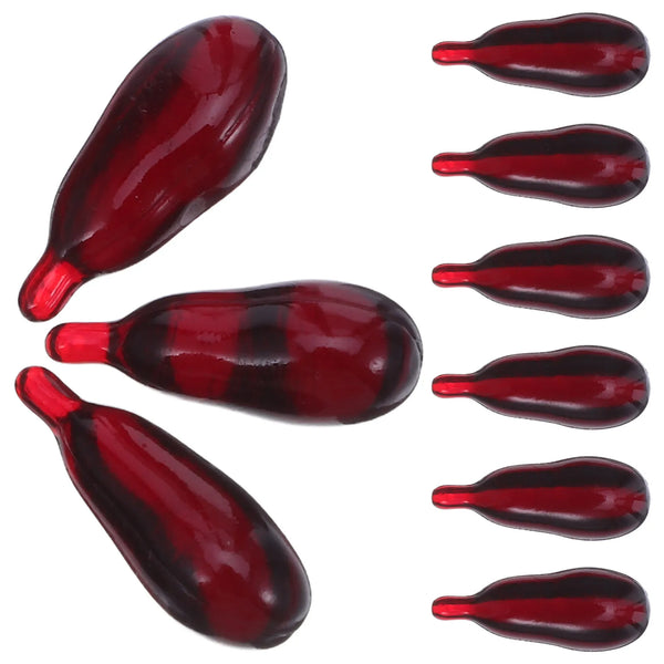 9pcs Rubber Pigment Fake Blood Capsules Halloween Blood Props Zombie Blood Makeup Props Scary Prank Props - product image 1