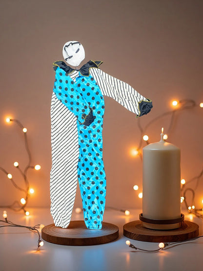 Kids Clown Themed Costume, Boys Two-Tone Polka Dot and Striped Halloween Outfit - product image 2