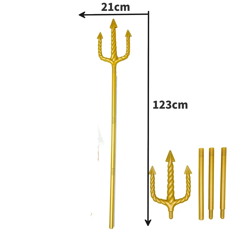 Kids Golden Greek Mythology God King of the Sea Halloween Costume Poseidon Costume for - Clothing / Height 135-145cm