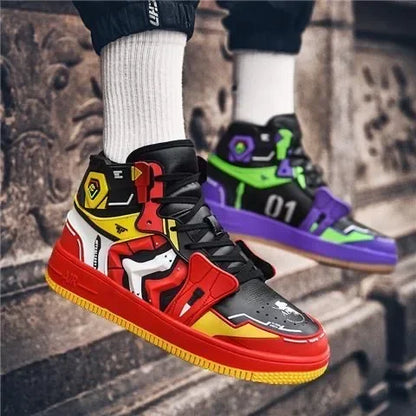 ★Halloween Costume EVANGELION Basketball Shoes Men -01 EVA-02 Luxury Breathable Sneakers - no box 1 / 40