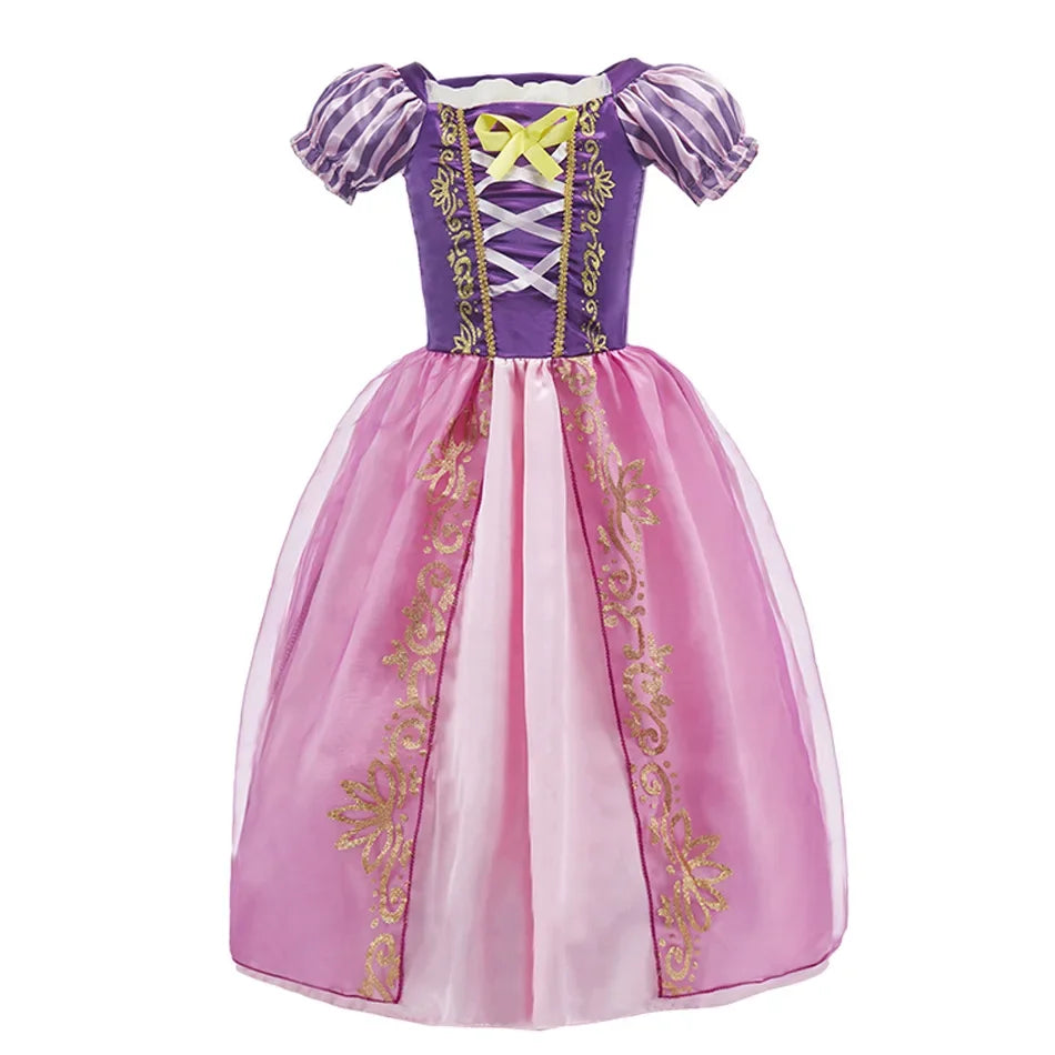 Kids' Princess Long-Haired Tower Princess Snow Kingdom Princess Ice Queen Princess Birthday Costume - alternate view 3