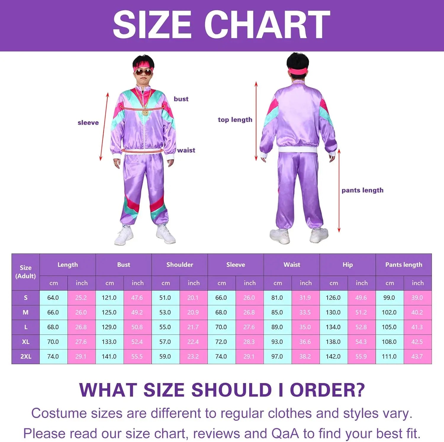 Kicpot 80s Costumes for Women,Retro Tracksuit Jacket Shell Hip Hop Suit,90s 80s Outfit for Women Party - product image 6
