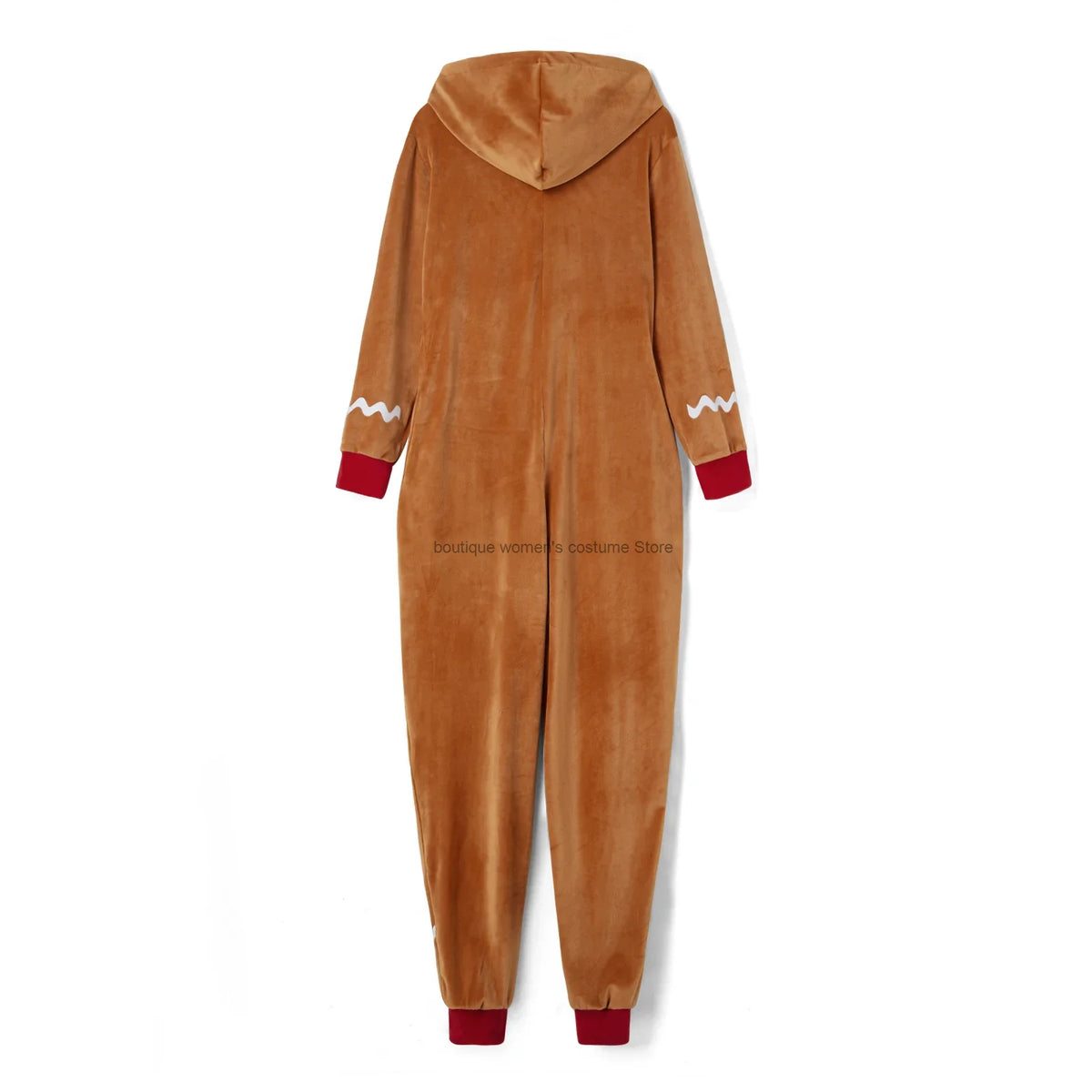 Gingerbread Long Sleeve Zipper Halloween Costume for Adults - Hooded - product image 4