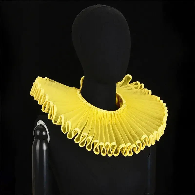 Clown Costume Collar Victorian Renaissance Neck Ruffle Choker Vintage Mesh Neck Halloween - View 13