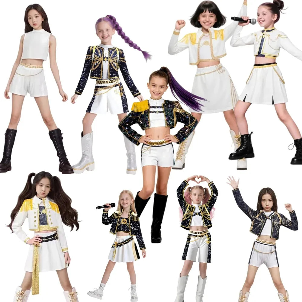 Zoey Rumi Mira Cosplay Costume kpop Women Girls Halloween Carnival Audlt Kids Child Party Role Playing Outfits - product image 1