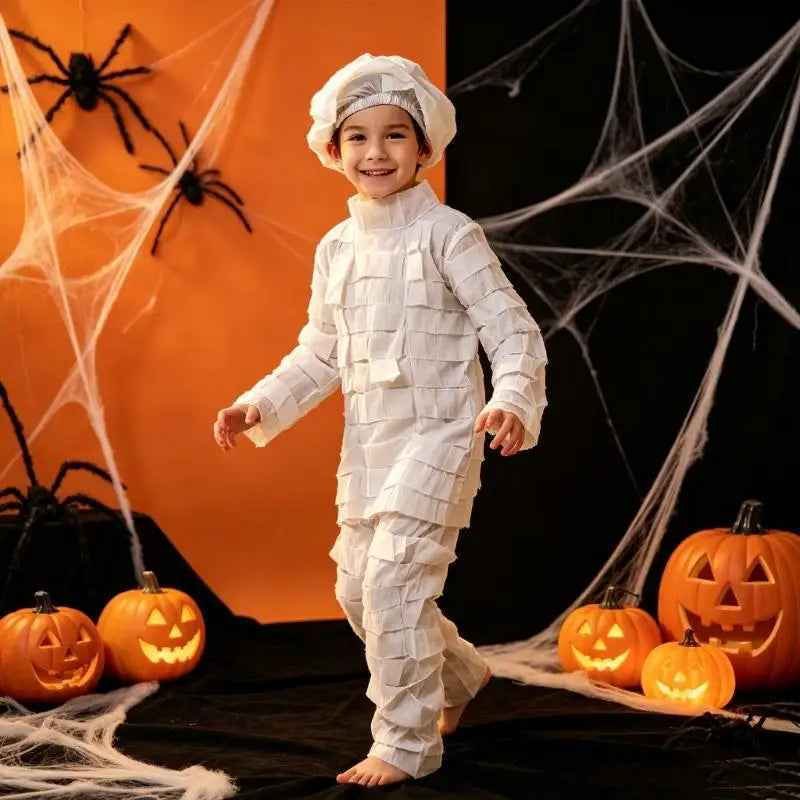 Kids Mummy Costume Set – Halloween Egyptian Horror Dress-Up