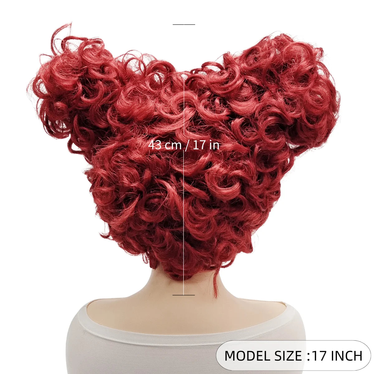 Red Queen-Inspired Curly Double-Bun Cosplay Wig