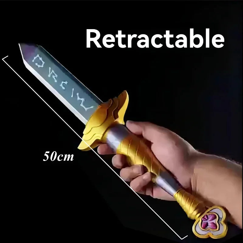 New Rumi Sword With Symbol Prop Purple Long Sword Cosplay 3d Print Telescopic Accessories Women Men Carnival - product image 4
