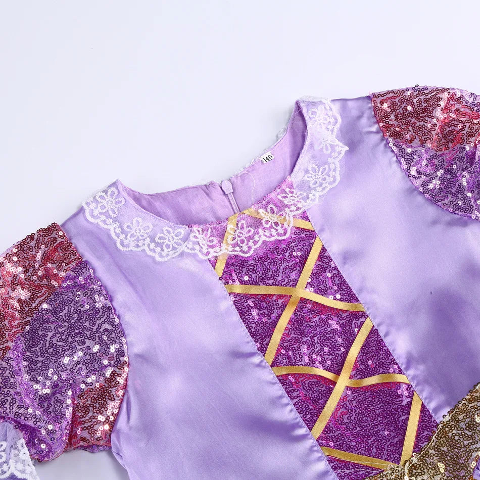 Rapunzel-Inspired Princess Costume for Girls | Fairy-Tale Gown