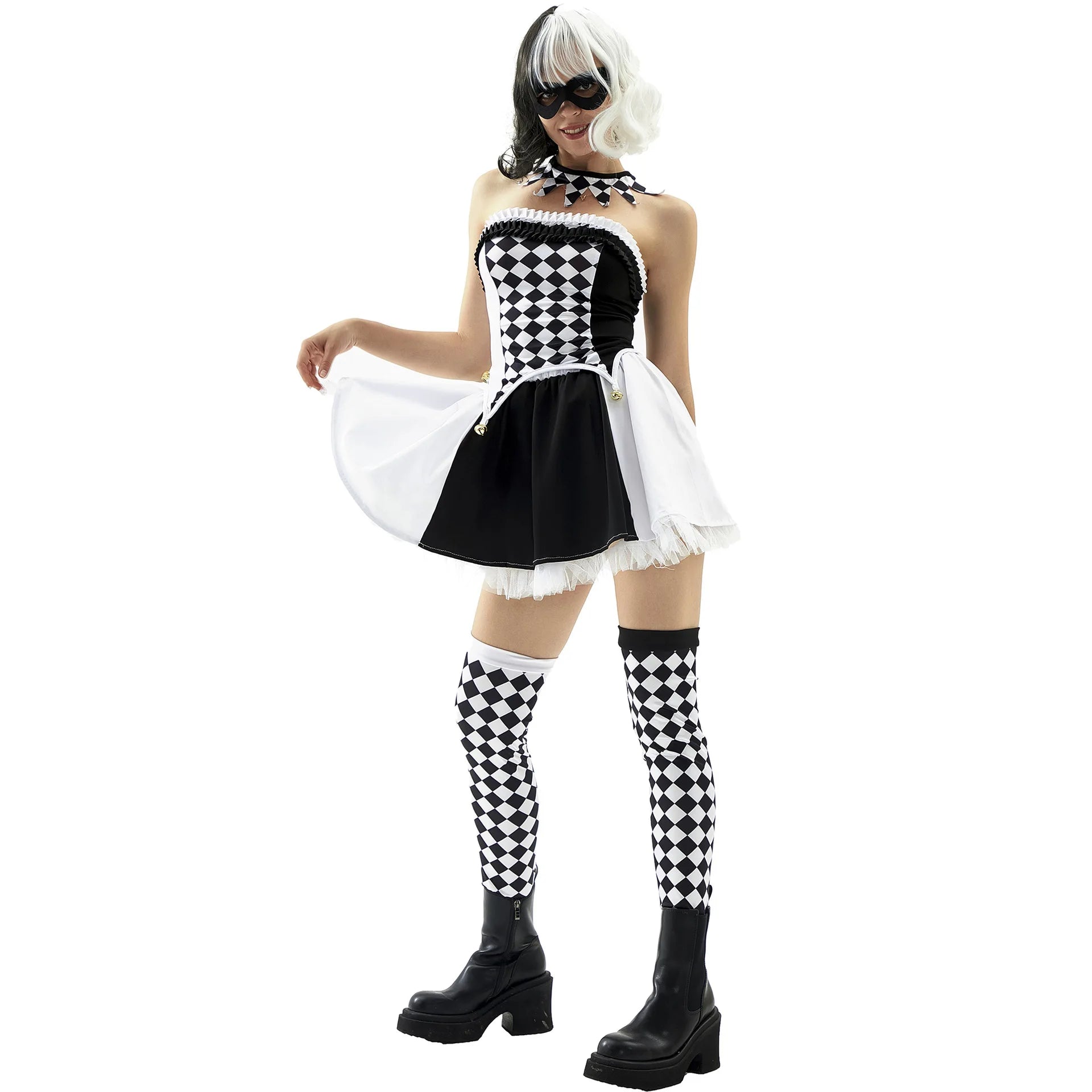 ZAWALAND Women's Halloween Costumes Party Scary Clown Dresses Outfits Carnival Cosplay Movie Character Clown - product image 5