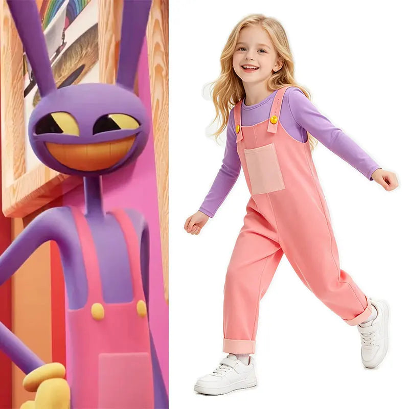 Jax-Inspired Digital Circus Costume for Kids | Two-Piece Outfit