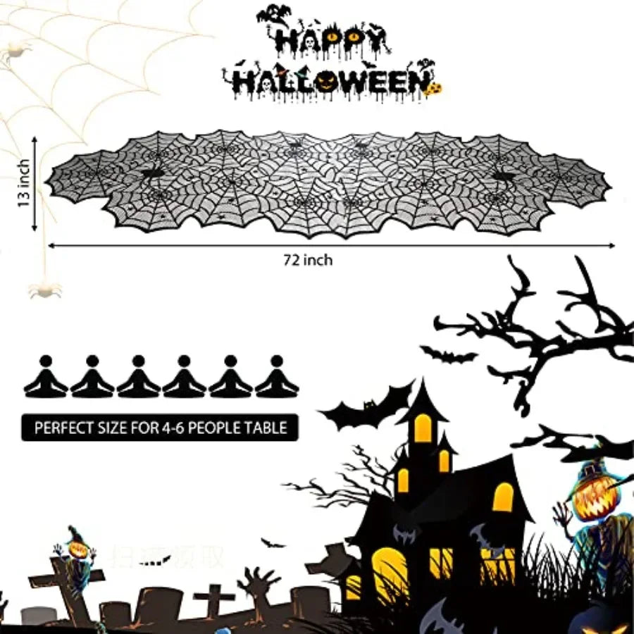 72inch Black Halloween Table Runner - product image 4