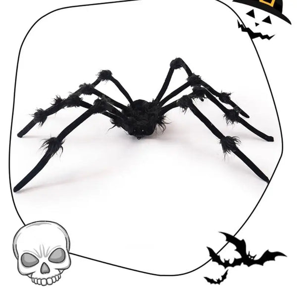 E8BD 51Inch Realistic Plush Arachnid Decoration LED Light and Timer Lighting & Fog