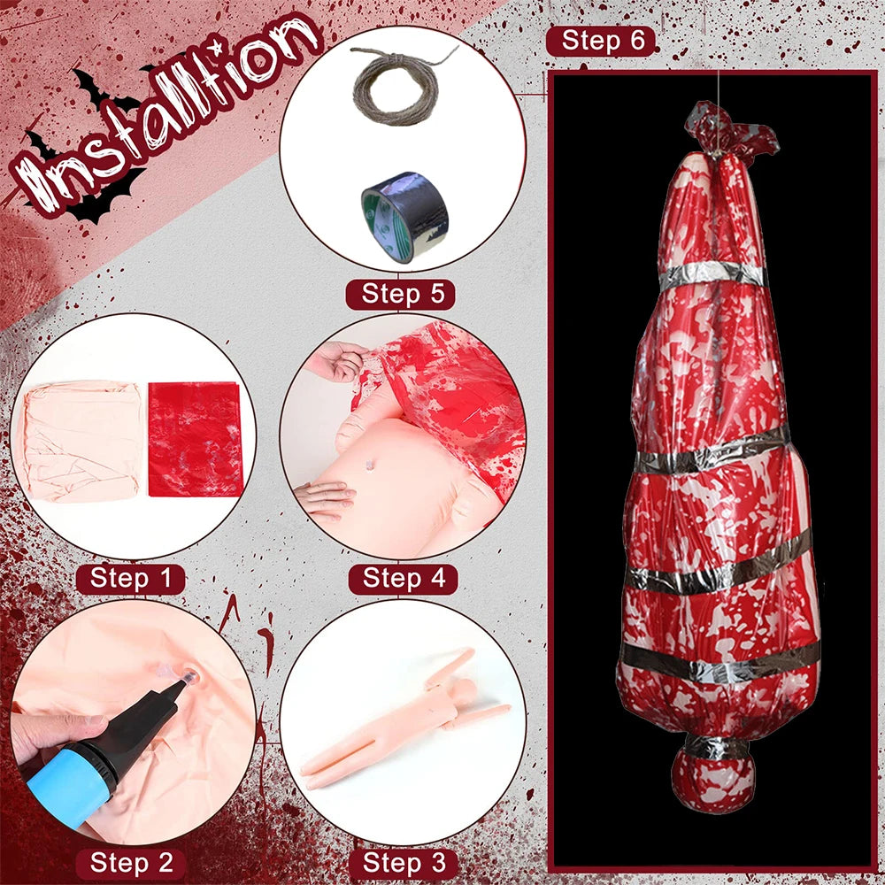 Halloween Dead Props Horror Outdoor Decoration Creepy Corpse Lamp Set Scary - product image 6