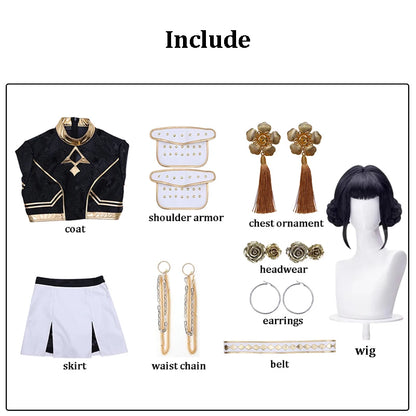 Black Golden Rumi Zoey Mira Costume Wig Women Suit Halloween Party Role Playing Outfit - product image 7