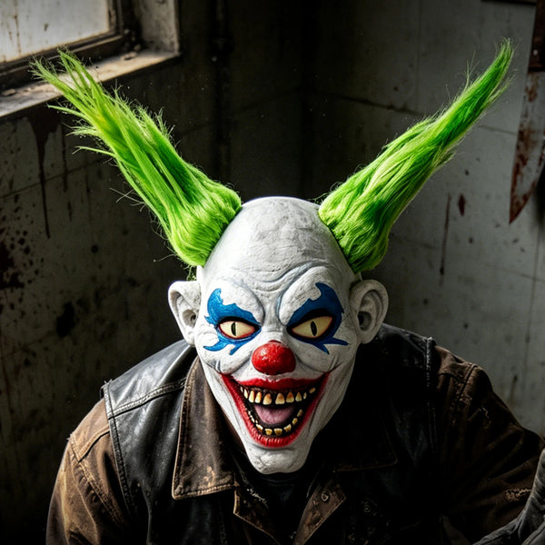 Halloween Costume Mask Clown Latex Headgear Smiling Face Demon Mask Ball Costume