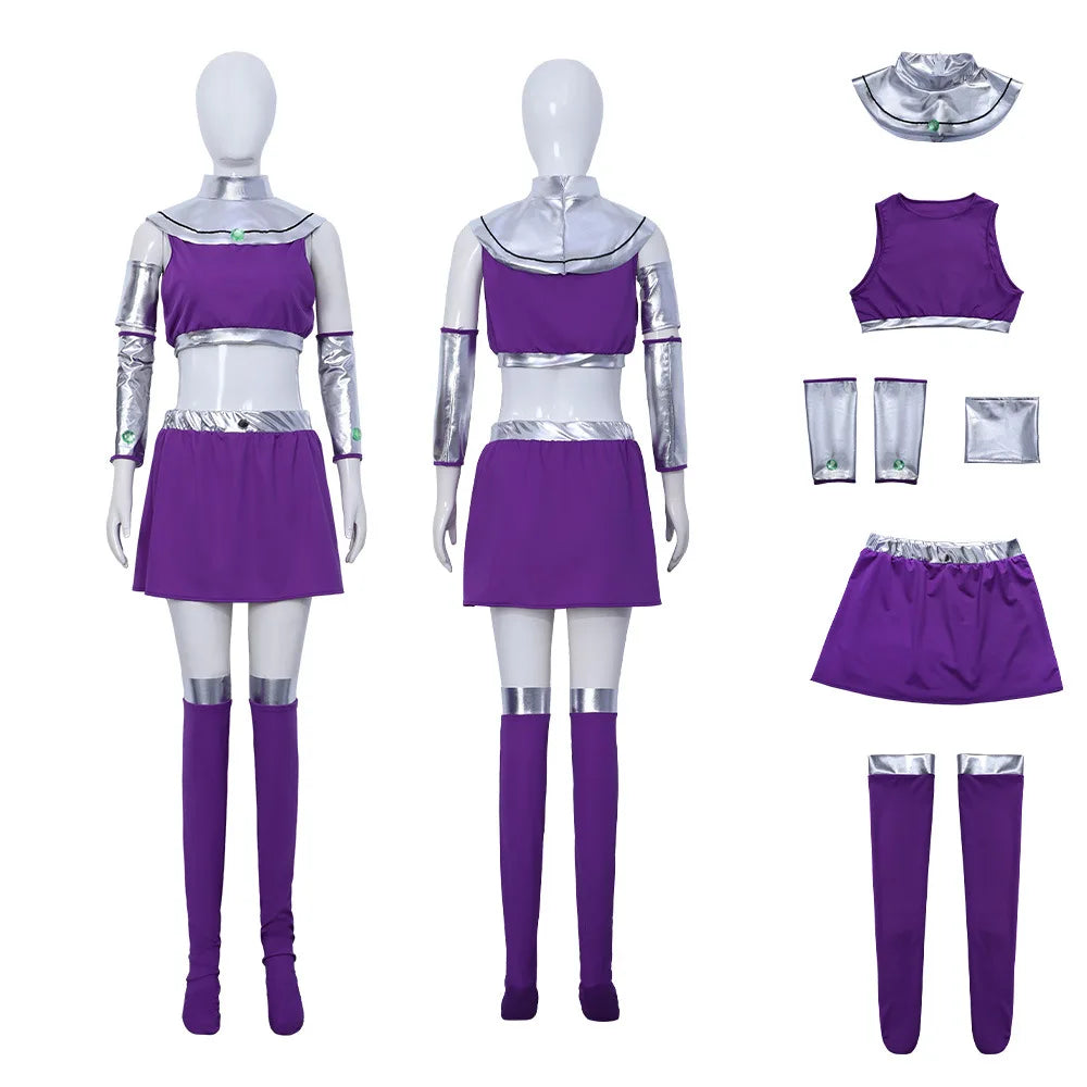 Women's Purple Superhero-Inspired Halloween Costume