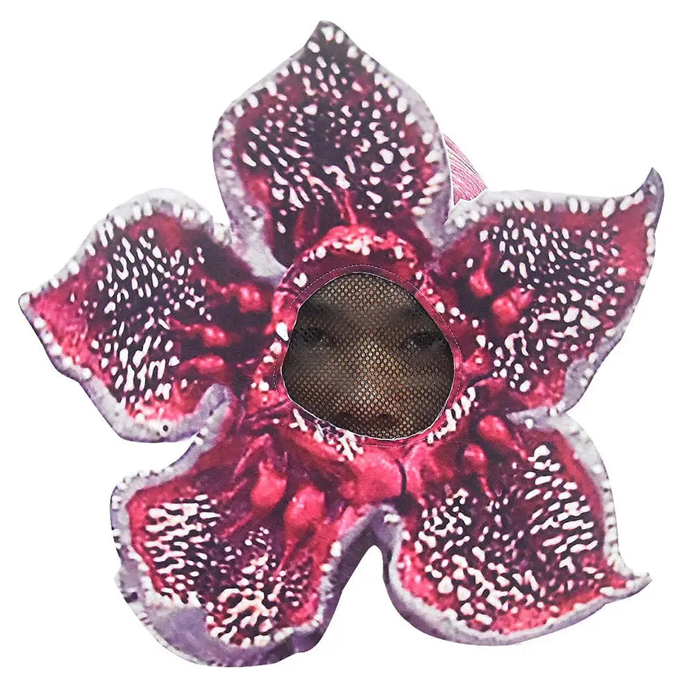 Flower-Mouthed Monster Cannibal Flower Bodysuit Headwear Mask Cosplay Costume Disguise JumpsuitHalloween